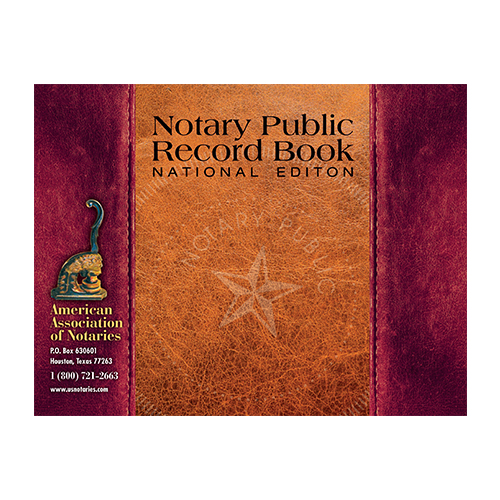 Arizona Notary Public Journal (Record Book) - Leatherette Style Cover