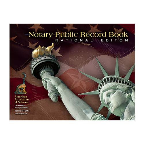 Arizona Notary Public Record Book (Journal) - Statue of Liberty Brown Cover